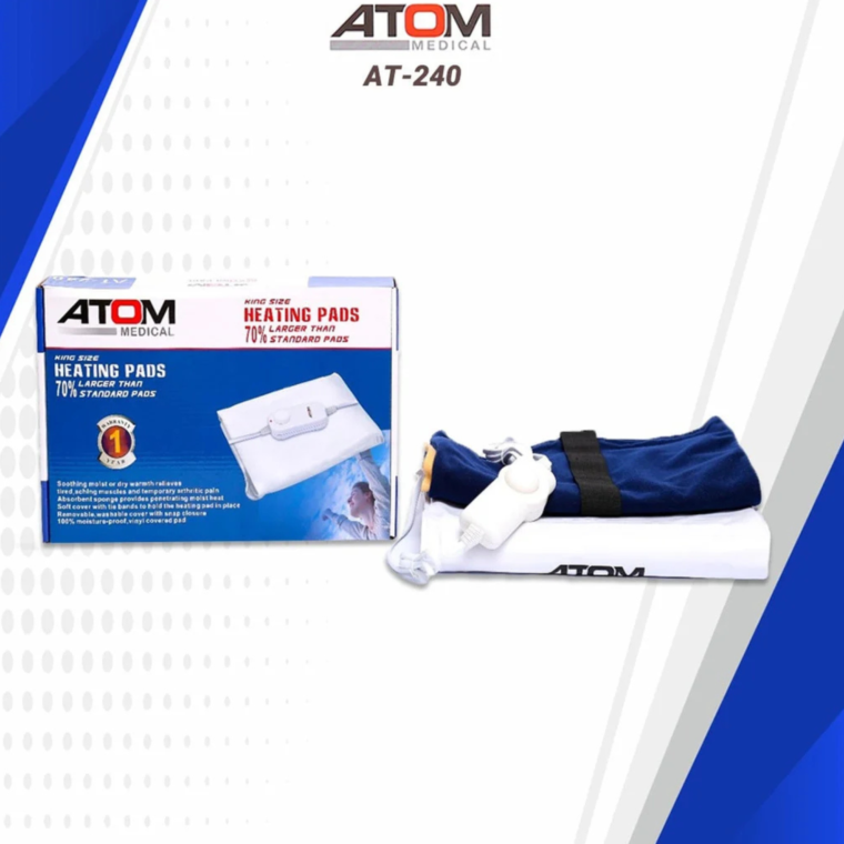 ATOM AT-240 Electric Heating Pad with moist and dry heat therapy features